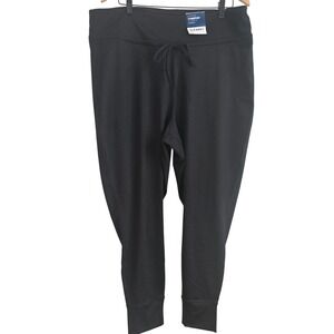 🆕️ NWT - Old Navy Extra High Rise Leggings Black XXL Drawstring Jogger Cuff